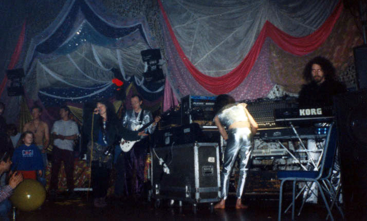 TimeShard band performing at Whirlygig event in London UK 1994.